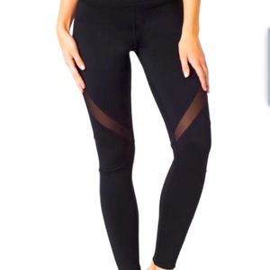 Navy La Senza Leggings with Black Mesh Panels